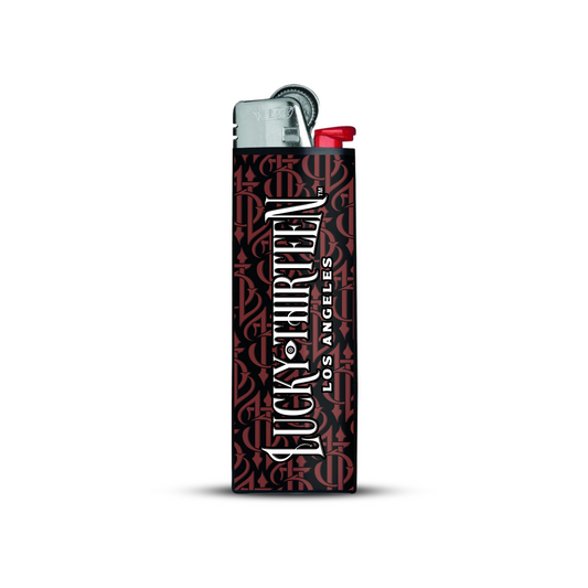 Lucky Thirteen Los Angeles - BIC Lighter Logo (RED)